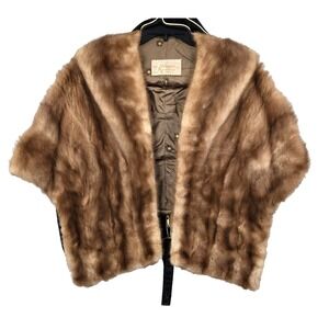 Vintage Blonde Mink Stole Cape Capelet Wrap - Real Fur - One size KLUGER